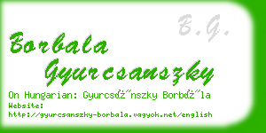 borbala gyurcsanszky business card